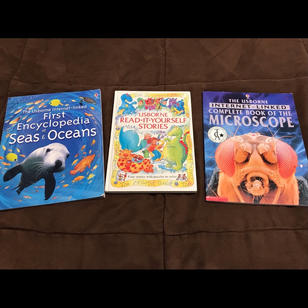 Usborne science and reading books
